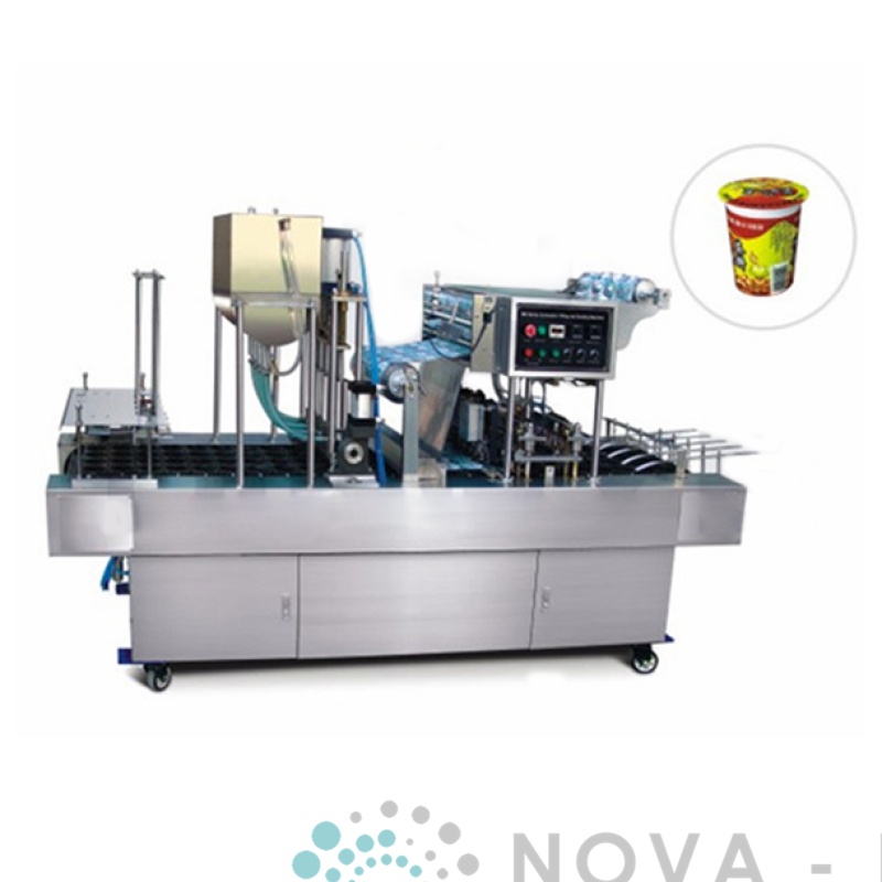 Máquina de llenado y sellado automático de vasos